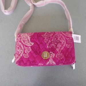 Vera Bradley Turnlock Crossbody in Stamped Paisley